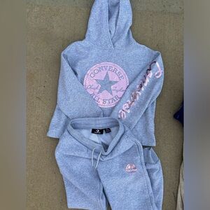 Girls Converse hoodie and sweat pants set. 10/12
